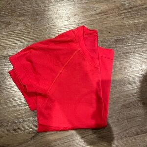Lululemon Athletica Bold Red Short Sleeve Tee